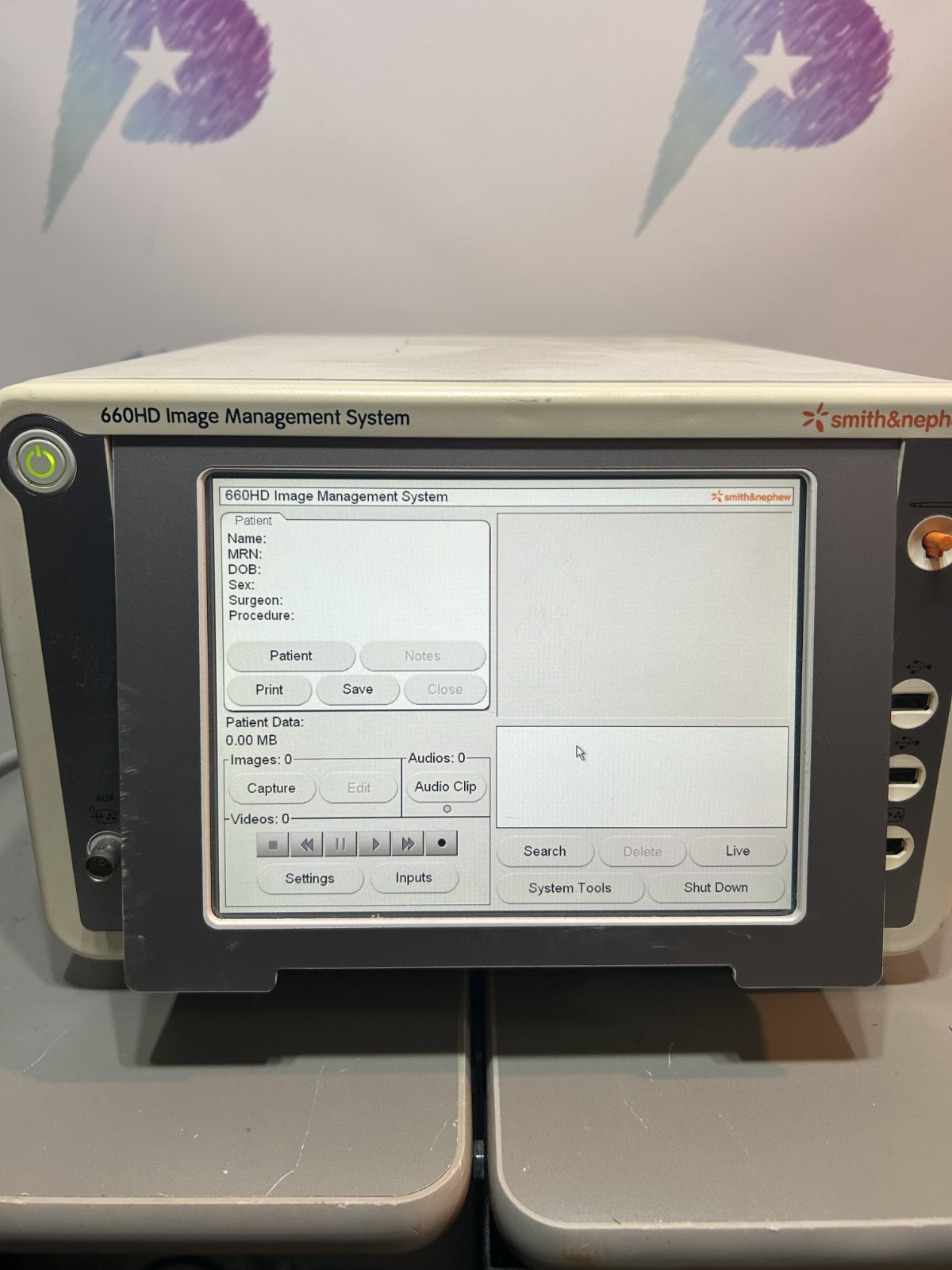 Smith & Nephew 660HD Ref 72200242 Image Management System Console